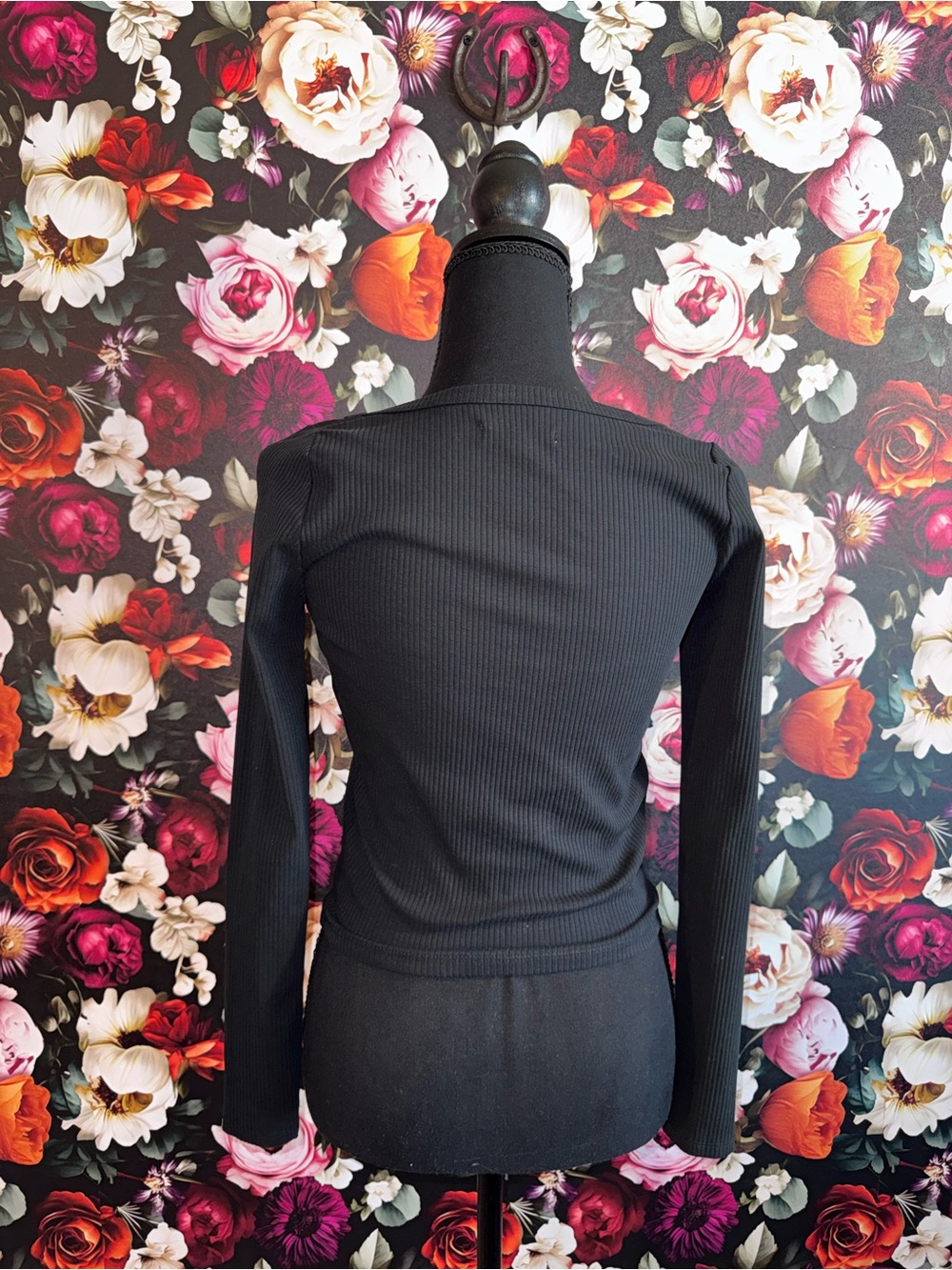 Madewell Black Ribbed Long-Sleeve Scoop Top - Picture 5 of 8